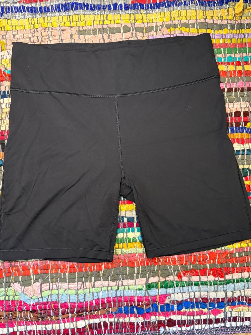 Athleta Black Women's High-Waist Pocket Bike Shorts
